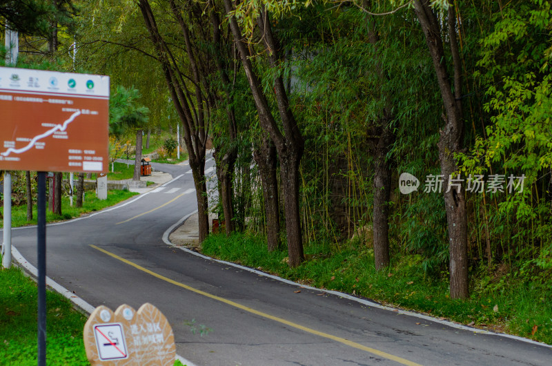 河南洛阳市白云山景区的景区道路