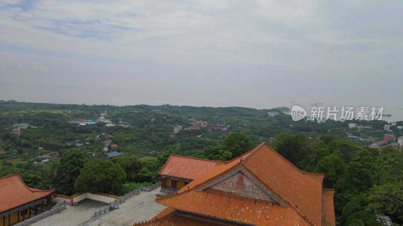 航拍湖南岳阳圣安寺