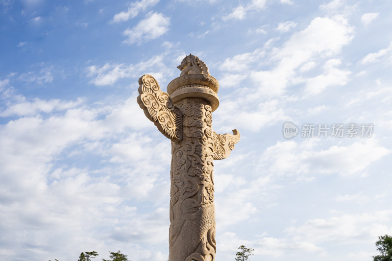 华表标志柱子饰用古代建筑传统文化