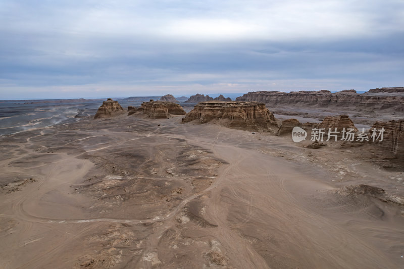 新疆哈密大海道火星地貌雅丹高空航拍