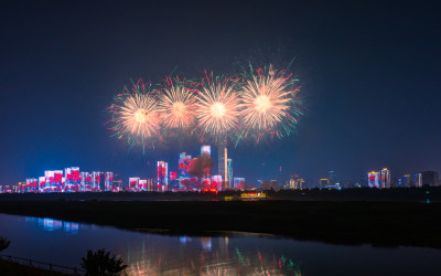 湖南长沙市橘子洲烟花秀