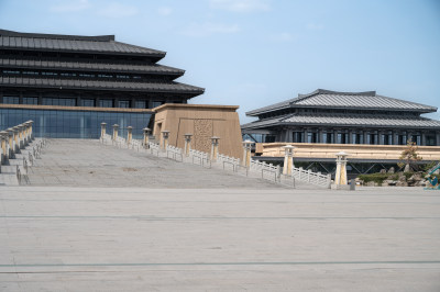 陕西历史博物馆秦汉馆展馆秦汉风格建筑外观