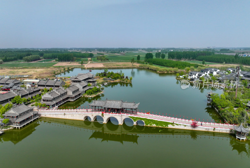 河南省开封市朱仙镇启封故园航拍