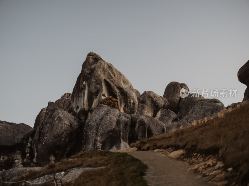 新西兰南岛Castle Hill 巨大岩石