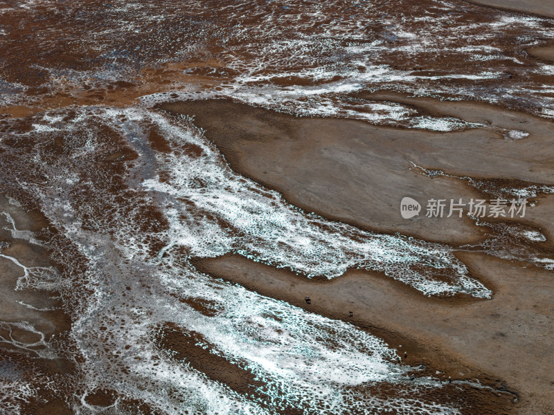 新疆南疆塔县帕米尔木吉火山恶魔之眼航拍