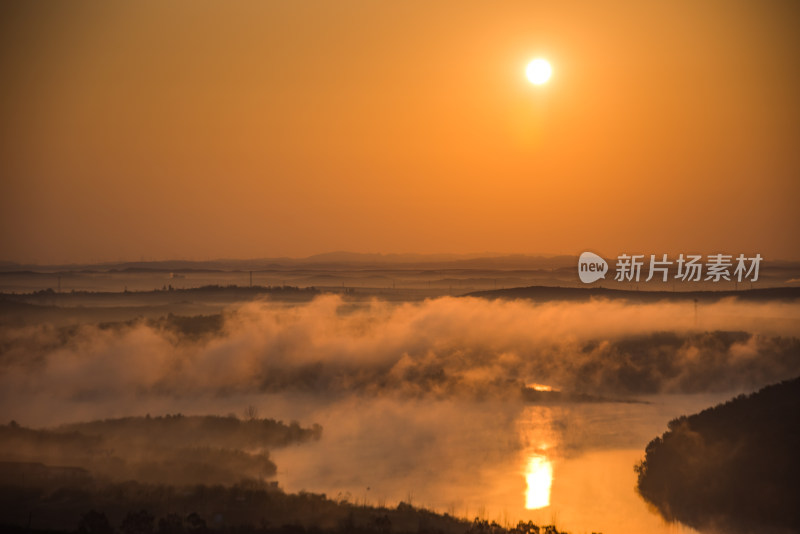 日出山水自然风景