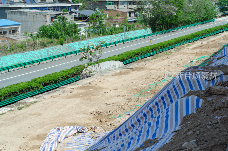 城市建筑与绿植景观