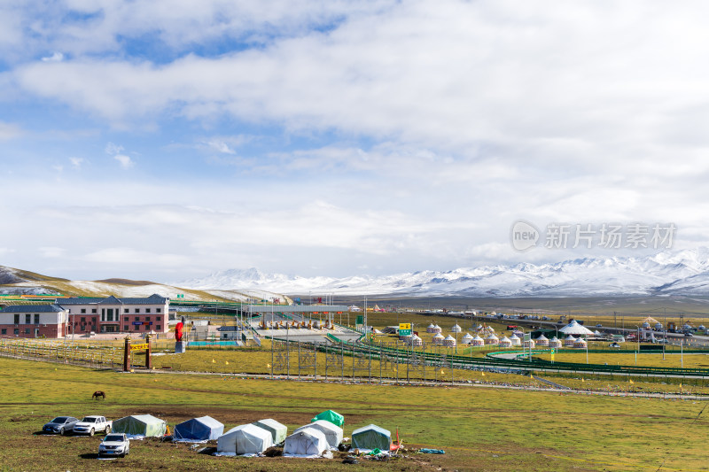 青藏高原青海祁连山脉天境祁连雪山雪景