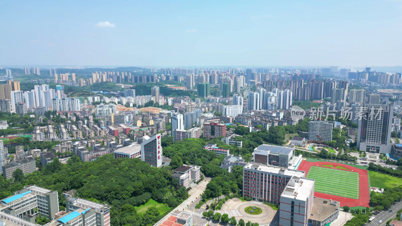 航拍湖北宜昌三峡职院