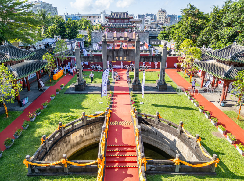 海南三亚崖州古城高视角历史文化航拍全景