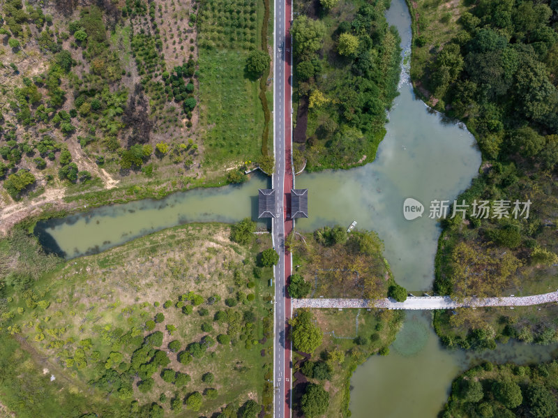 江西南昌梅湖景区休闲公园高空航拍