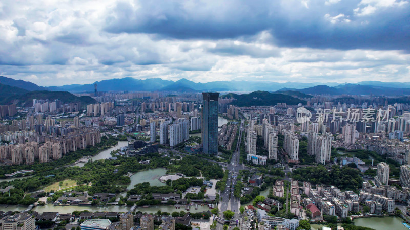 浙江温州城市风光航拍