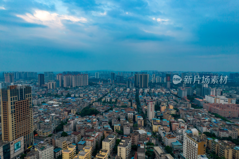 广西钦州城市风光航拍摄影图