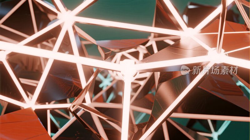 抽象几何结构光影效果