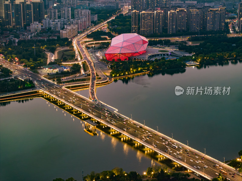 沈阳浑河桥城市夜景