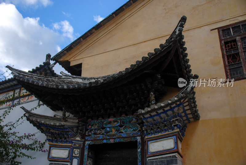 大理古建筑屋檐特写