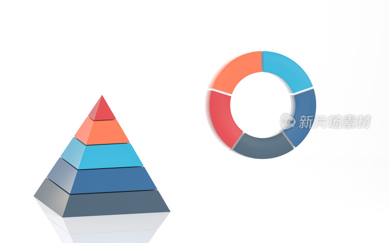 金字塔数据分析图形 3D渲染