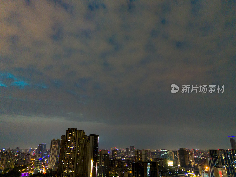 成都夜景交通航拍图