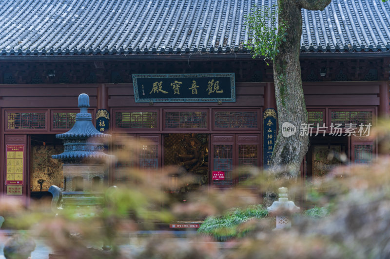 杭州飞来峰永福寺古建筑风光