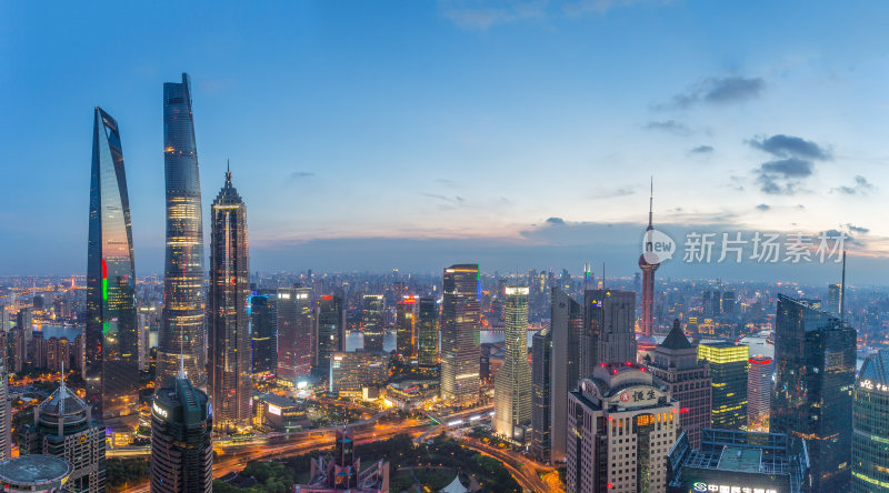 上海城市风光夜景