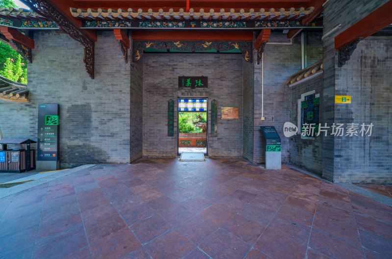 佛山顺德清晖园中式岭南传统古建筑室内景观