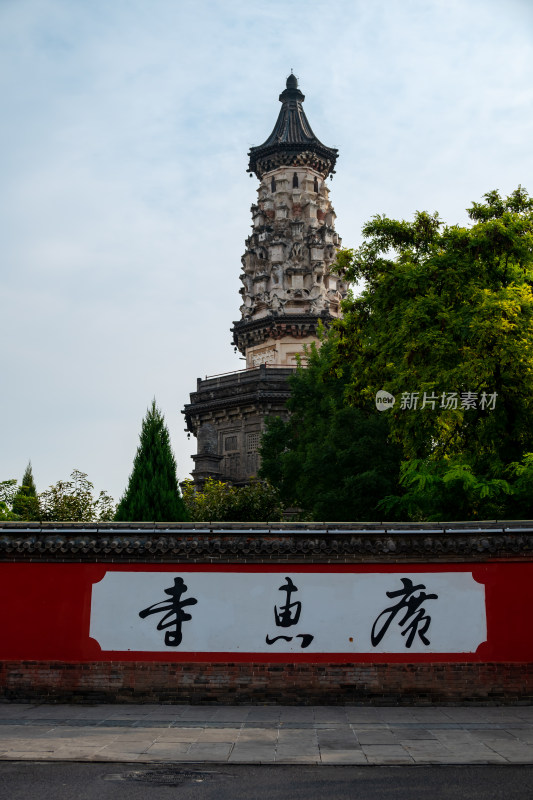 河北石家庄市正定古城广惠寺华塔建筑