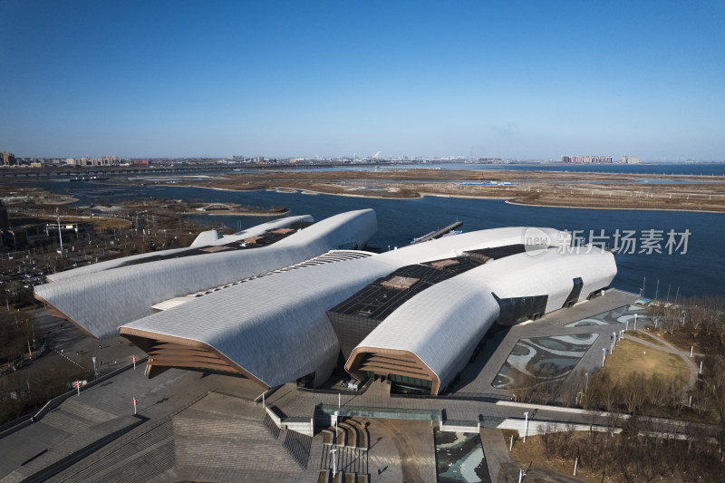 天津滨海生态城国家海洋博物馆城市建筑风光