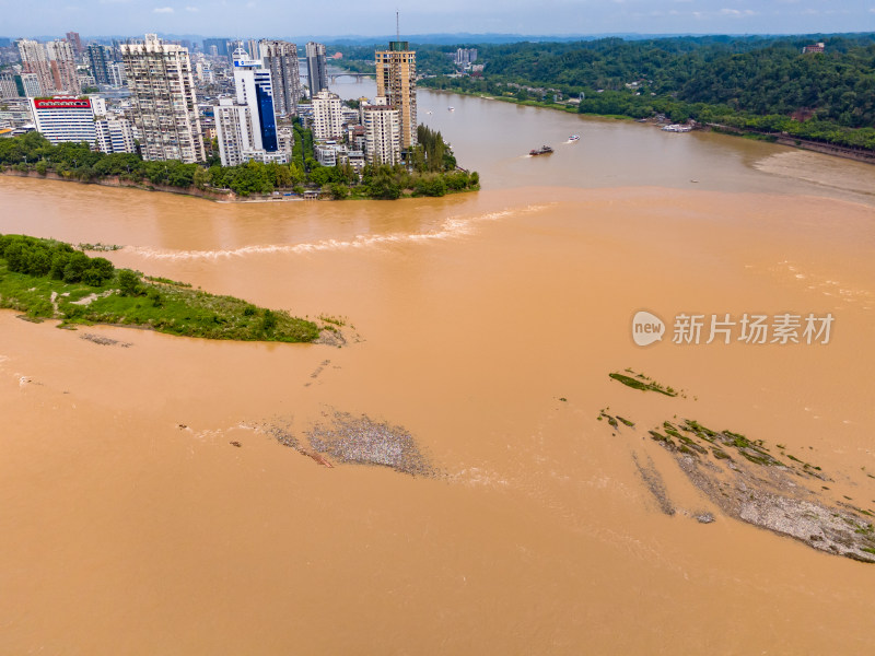 乐山大佛闽江大渡河航拍图