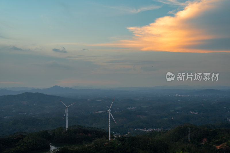 风车山日出日落风光