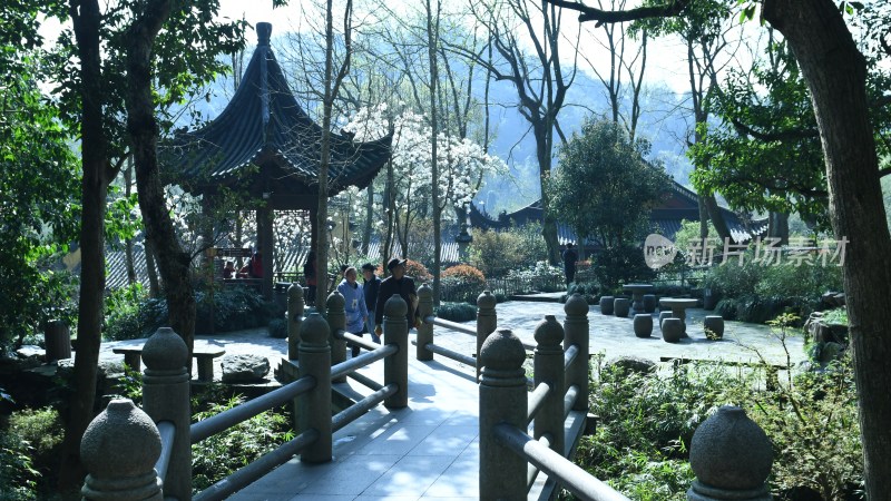 杭州飞来峰永福寺古建筑风光