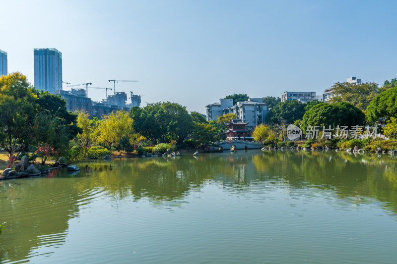 福州黎明湖公园景色