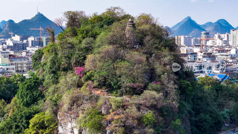 桂林象鼻山航拍图