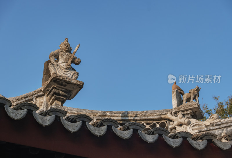 佛寺建筑屋顶装饰-苏州定慧寺