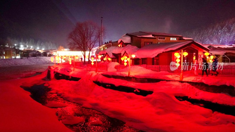 雪乡夜景