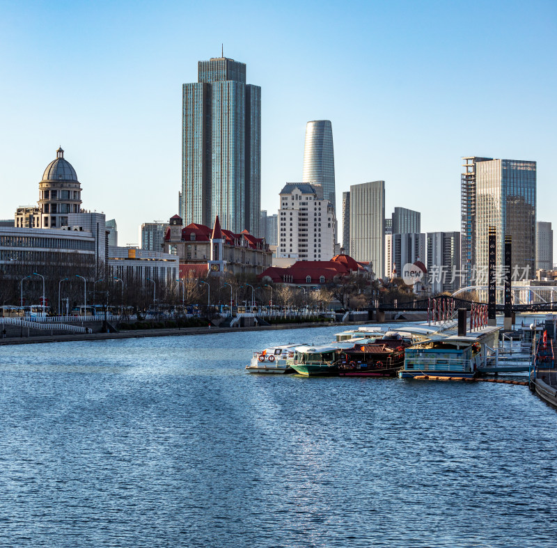 天津津门故里海河风情自然建筑景观