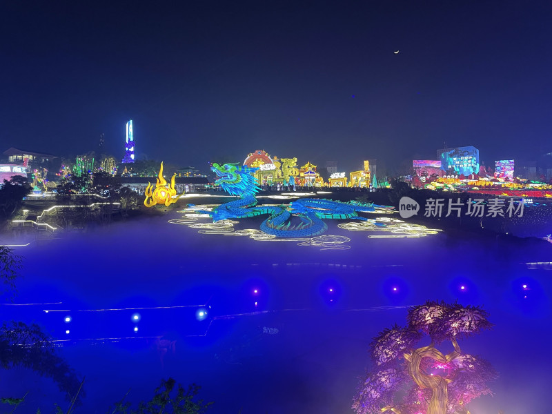 璀璨的自贡灯会夜景