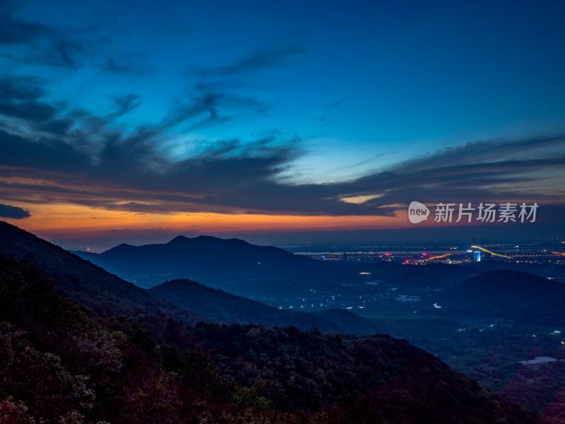 镇江/十里长山/夜景/日落/城市山林/晚霞