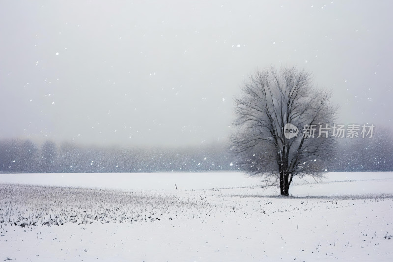 自然风景冬天大雪背景