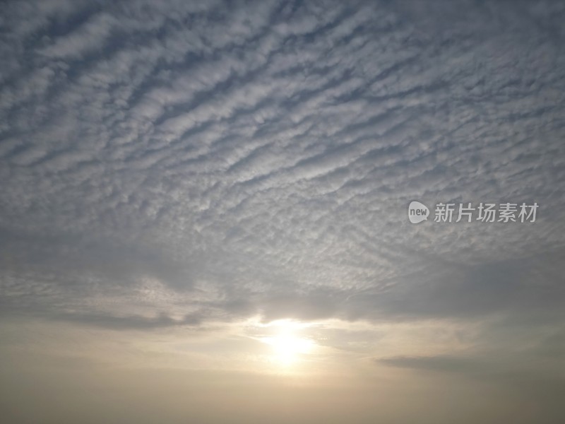 乡村日出航拍全景