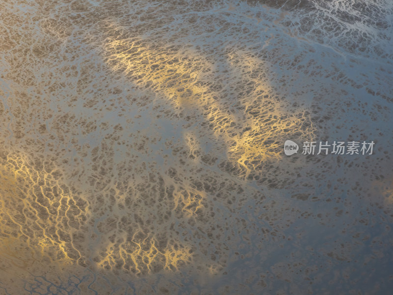 广东大湾区深圳前海湾涂滩航拍