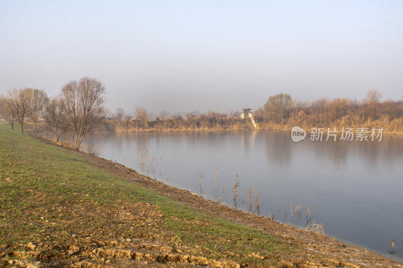 广利河湿地公园冬景