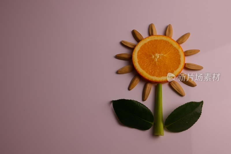 水果创意摄影：向日葵