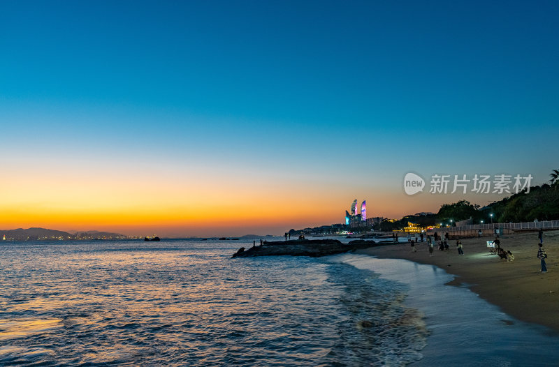 福建厦门海边夜景