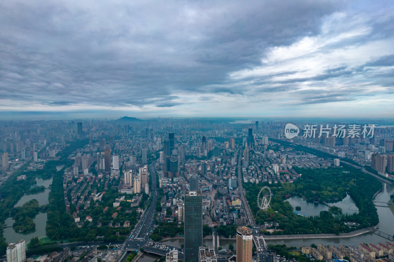 雨后城市风光安徽合肥航拍图