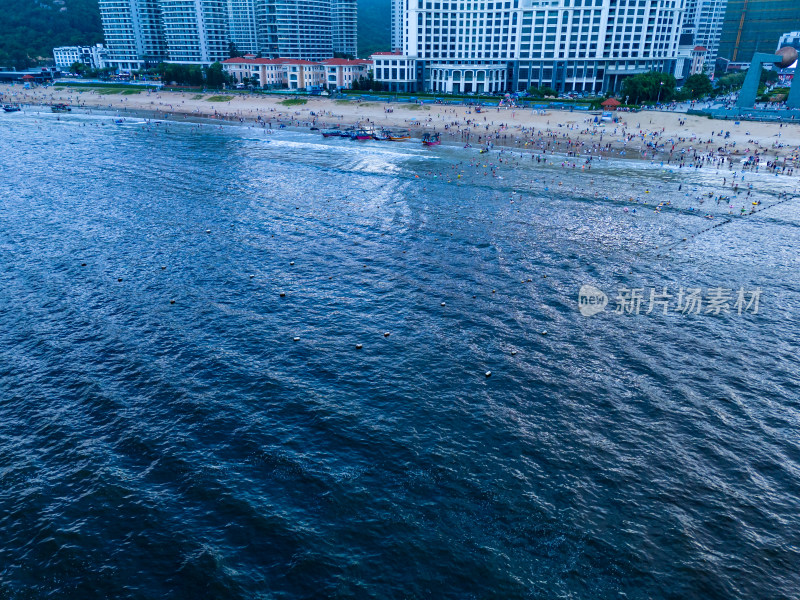 大海海洋沙滩青澳湾海岛航拍图