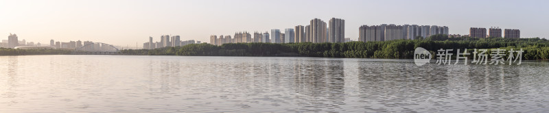 河南三门峡陕州公园天鹅湖景点景观