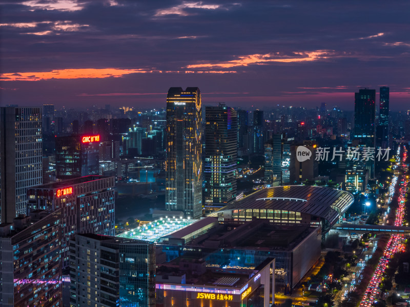 广州夜景 广州珠江 琶洲会展中心