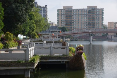 广东东莞：横丽湖沿湖风光