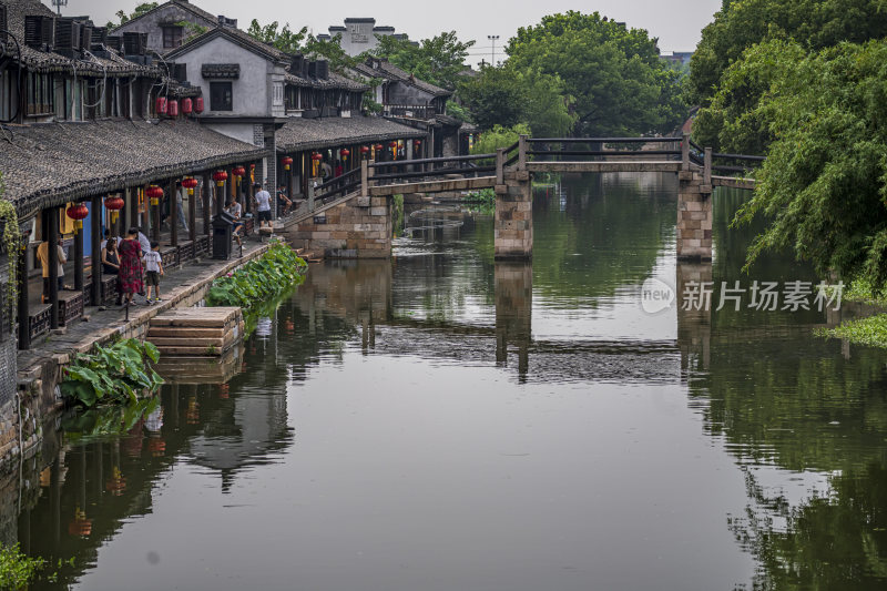 浙江嘉兴西塘古镇江南水乡风景