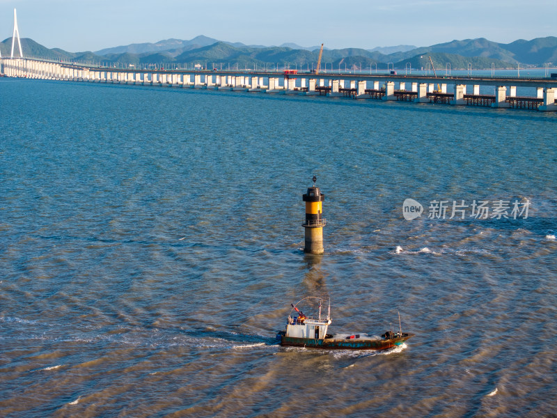 宁波象山港横山码头航拍景色